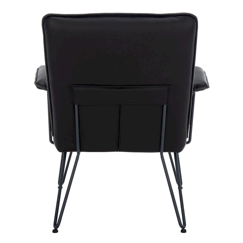 SAFAVIEH Idamae Mid-Century Modern Faux Leather Arm Chair - 29Wx28Dx33H