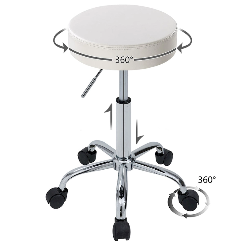 Backless PU Leather Salon Spa Rolling Stool