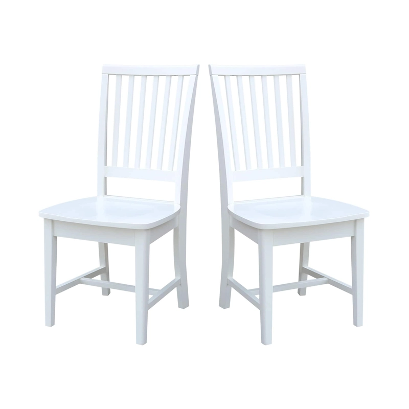 Solid Wood Mission Dining Side Chairs, Set of 2