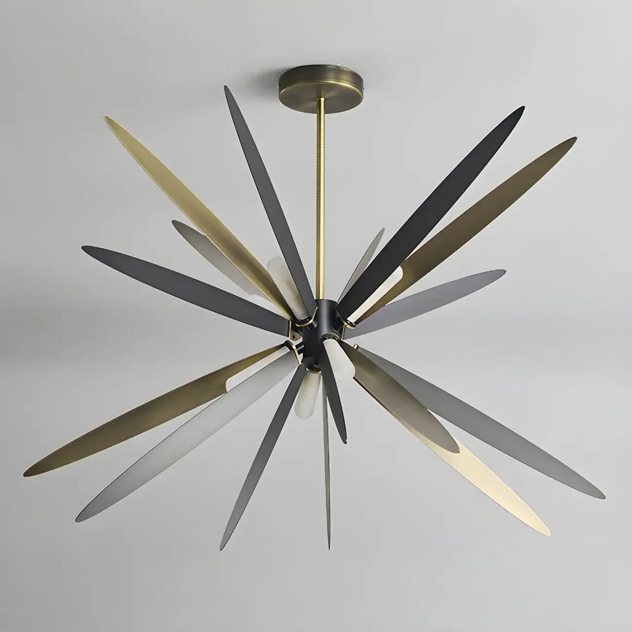 Modern Metal Sputnik Starburst Chandelier Adjustable Downrod
