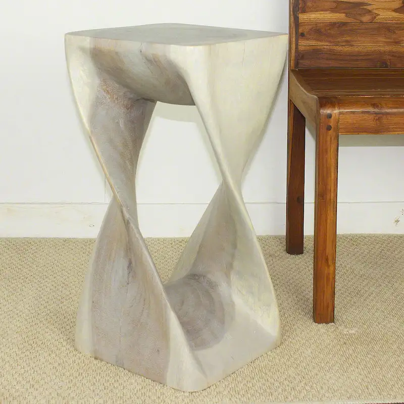 Solid Wood Twist Stool 12