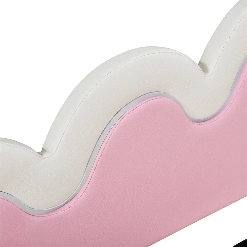 Twin Extending Daybed with LED Lights,Upholstered Princess Daybed