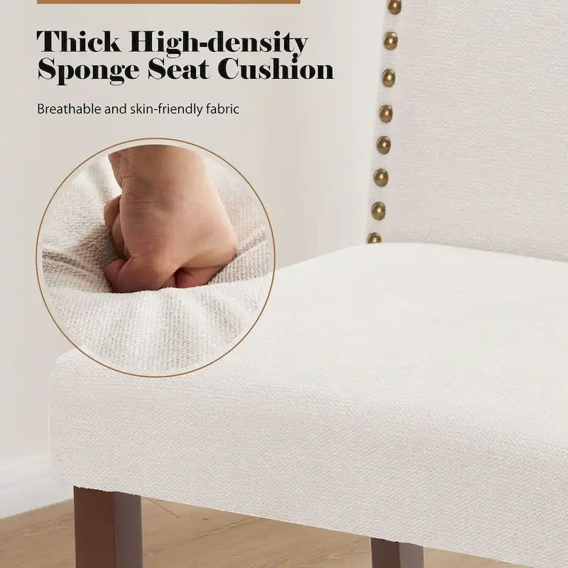 Modern Upholstered Dining Chairs, Set of 2