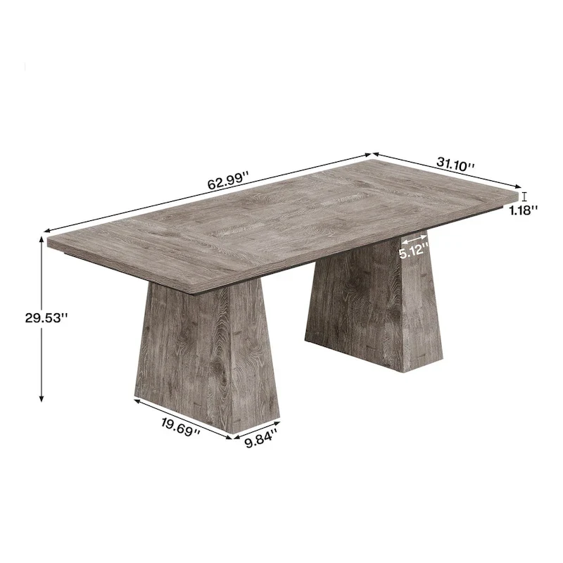 63 Inches Modern Executive Office Desk Large Computer Conference Table