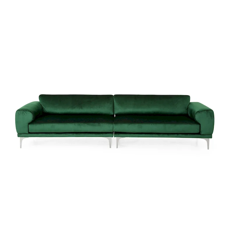 Croydon Modern Glam 4-seater Velvet Sofa by Christopher Knight Home