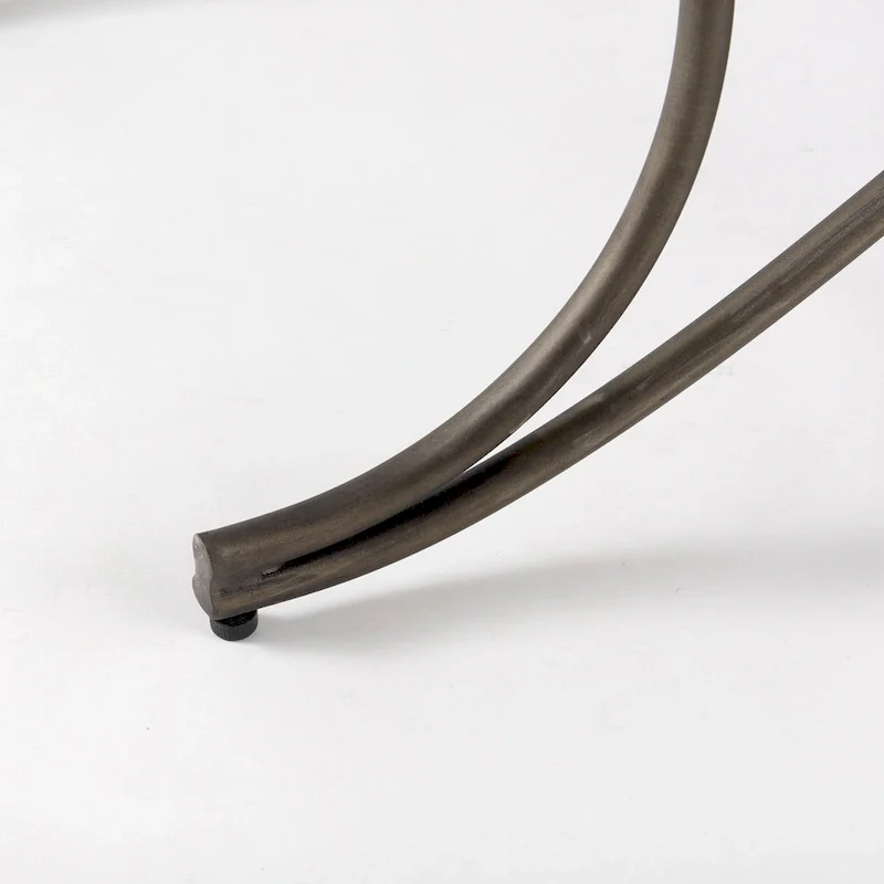 Gray Fabric Upholstered Bench with Gold Metal Legs