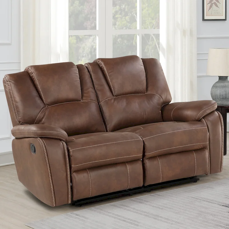 Kameryn Faux Leather Manual Reclining Loveseat
