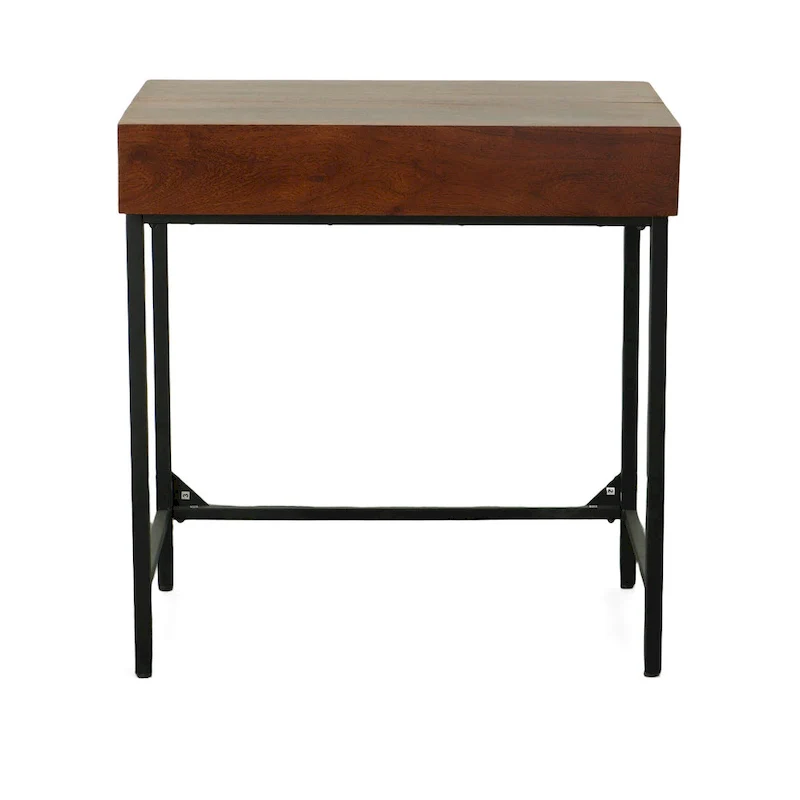 Carolina Living Raleigh Rustic Top Writing Desk - Chestnut/Black