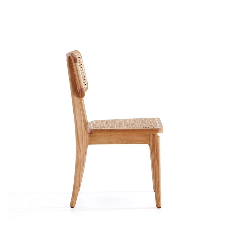Giverny Dining Chair in Black and Natural Cane - Set of 2