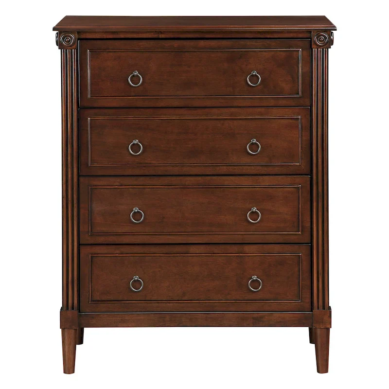 Joneigh Traditional Solid Wood 4-Drawer Chest by