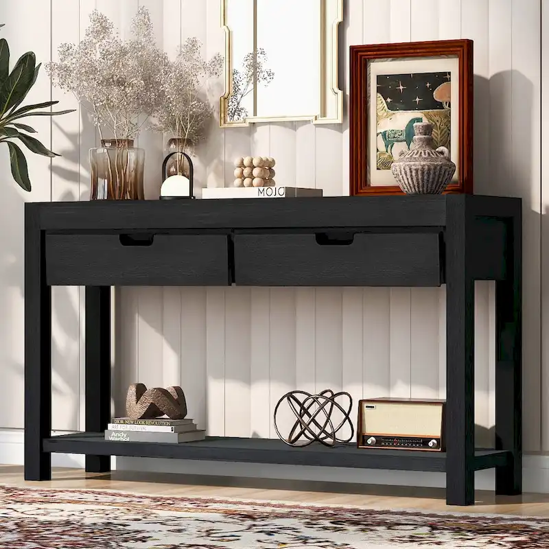 Console Table Entryway Table for Hallway Living Room with 2 Drawers and 1 Shelf