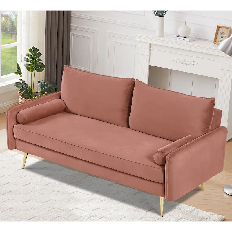 Villeda 70W Polyester Square Arms Sofa