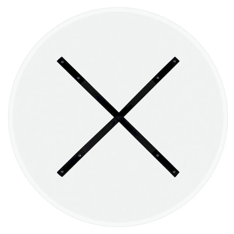 Allard X-base Round Glass Dining Table (Table Only)