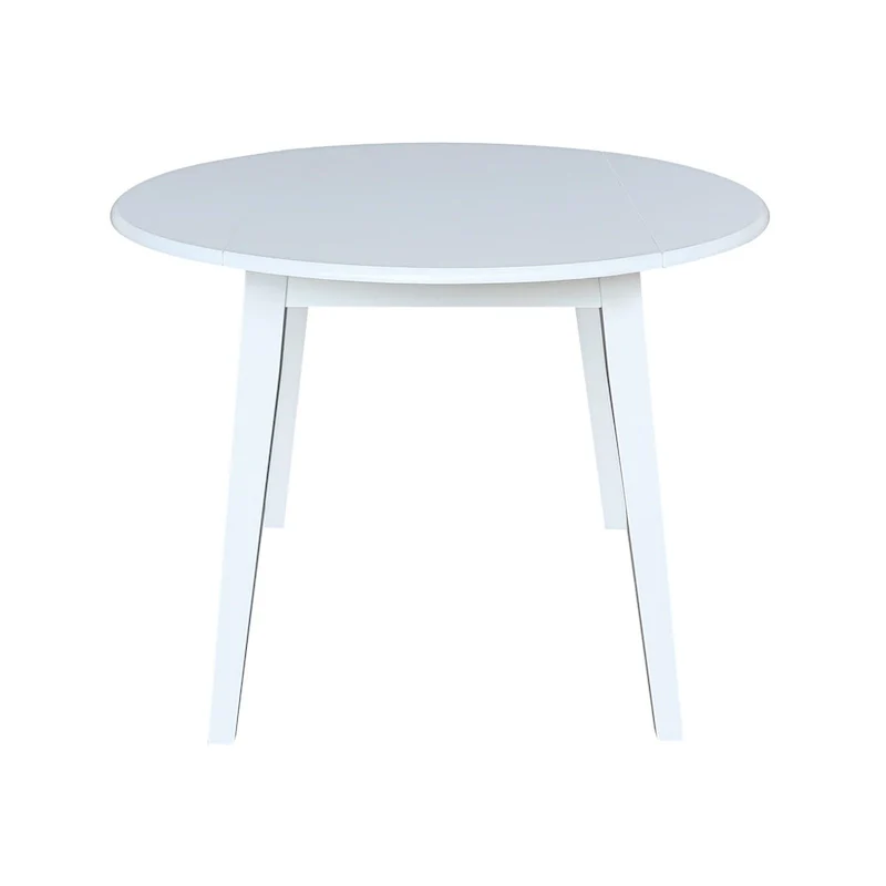 42 in. Solid Wood Round Dual Drop Leaf Table