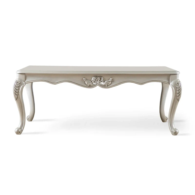 Furniture of America Clarissa Traditional Solid Wood Coffee Table with Carved Legs