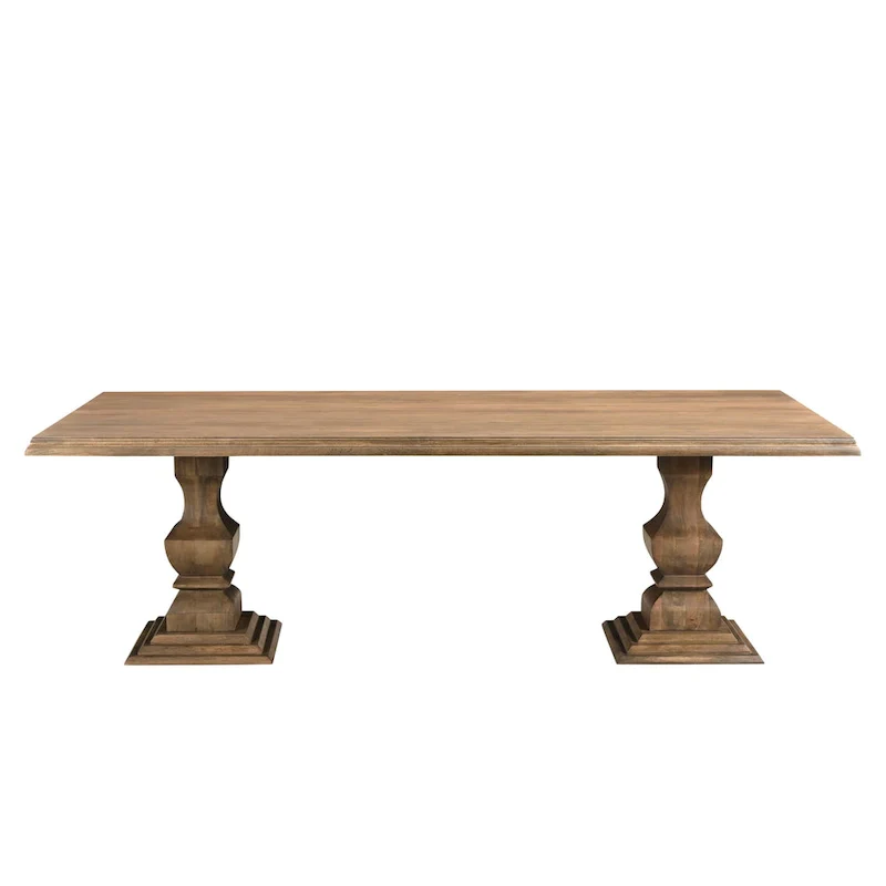 Willow Solid Wood Double Pedestal Dining Table