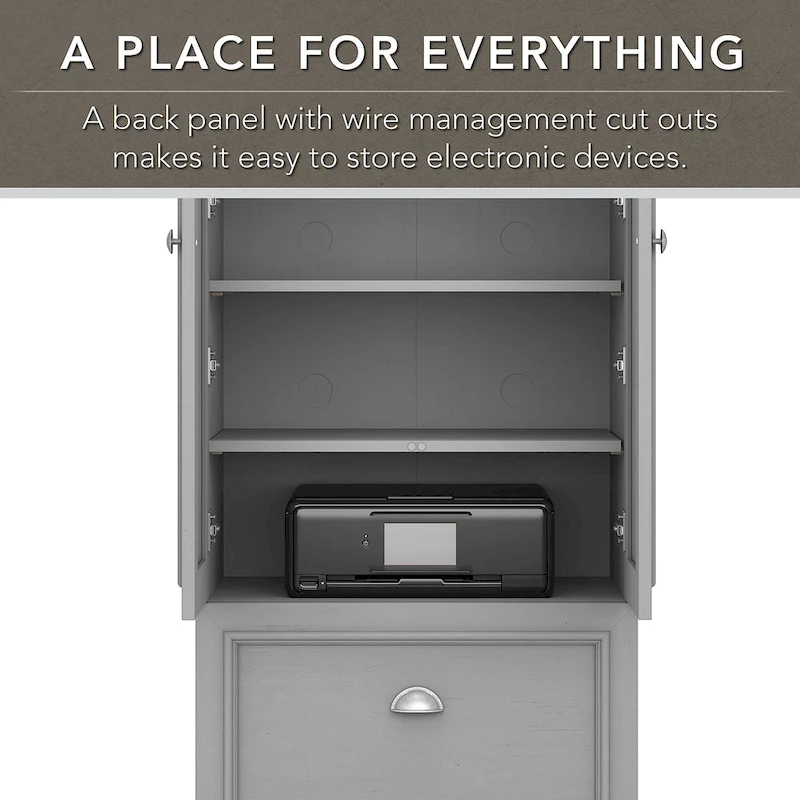 41.7-inch Cabinet with Drawer - 23.74L x 16.06W x 41.69H - 23.74L x 16.06W x 41.69H