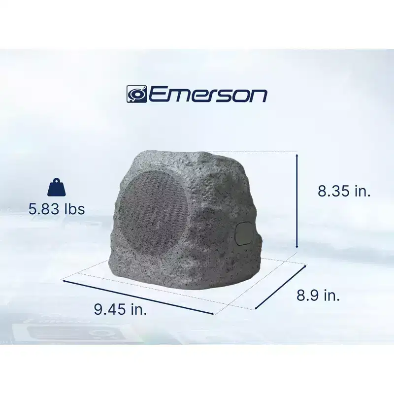 Emerson ERS-1001 Bluetooth Rock Speaker with Solar Charging