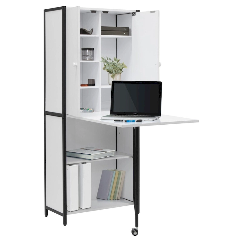 Craft Armoire with Folding Desktop for Crafts, Sewing, Home or Office
