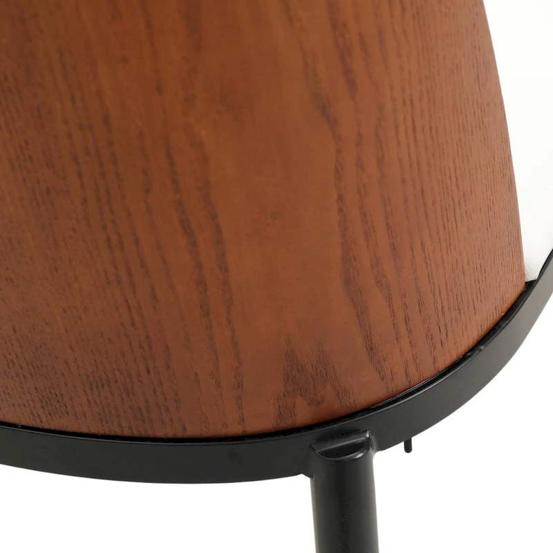 LeisureMod Tule Dining Side Chair with Upholstered Seat and Back