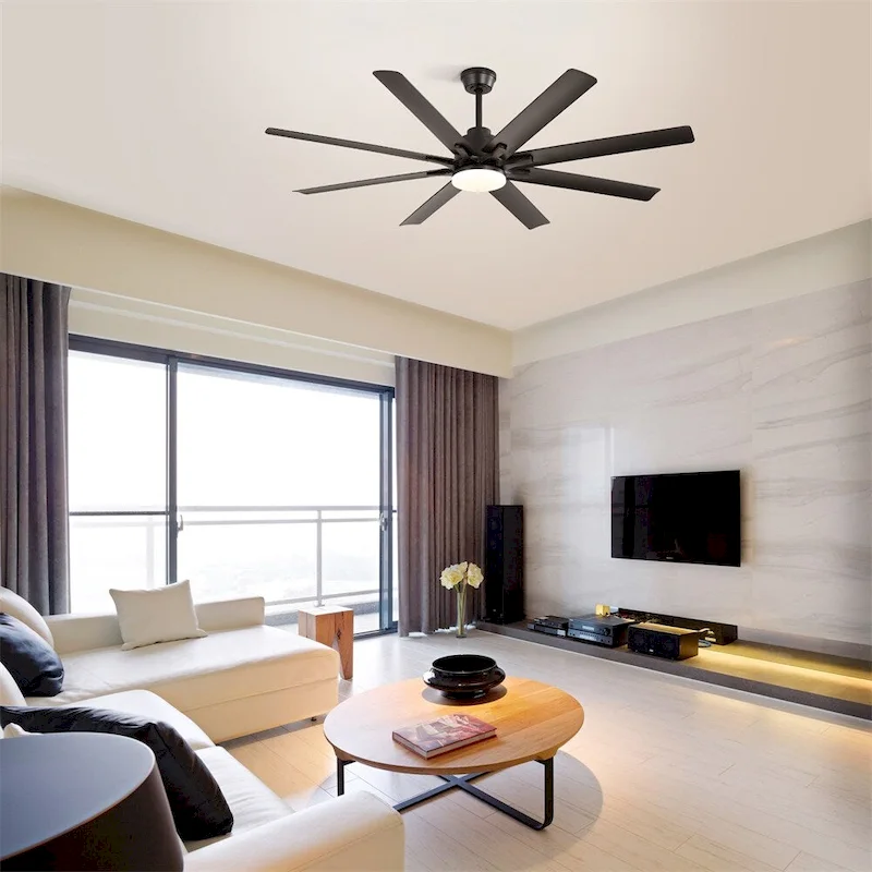 66 Inch Modern Ceiling Fan with Dimmable Led Light Remote Control