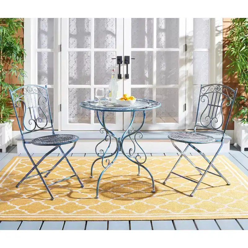 Semly 3 Piece Bistro - Indoor/Outdoor - PAT5028 - Safavieh