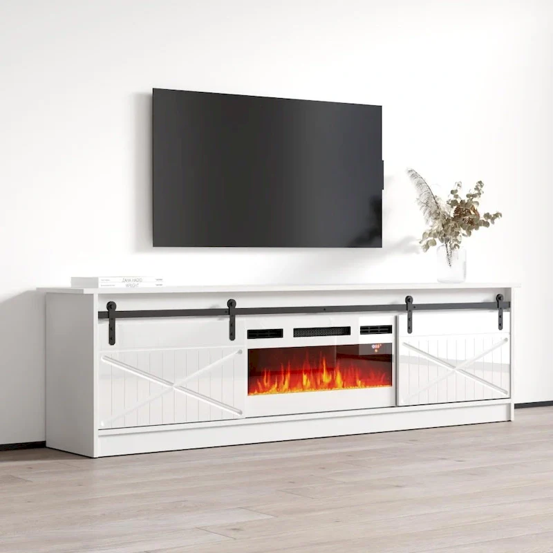 Granero WH-EF Electric Fireplace 79 TV Stand
