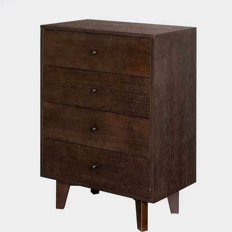 4 drawer dresser with retro round handle