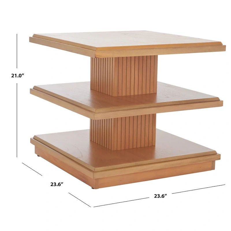 SAFAVIEH Ava 2-Shelf Accent Table - 24  L x 24  D x 21  H - 24Wx24Dx21H