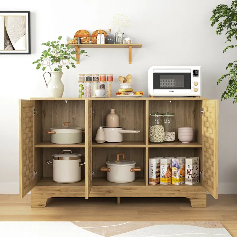 Wood Cabinet with Adjustable Shelf