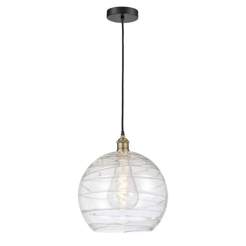 Innovations Lighting Athens Deco Swirl - 1 Light 14  Cord Hung Pendant