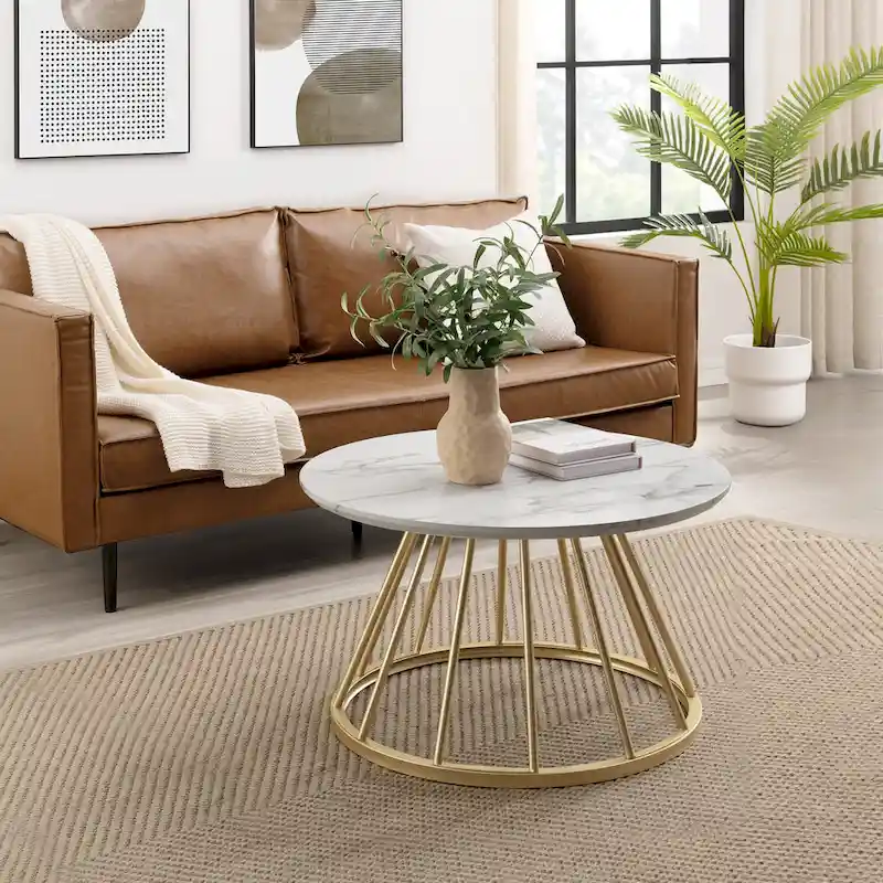 Modern 30-inch Round Coffee Table
