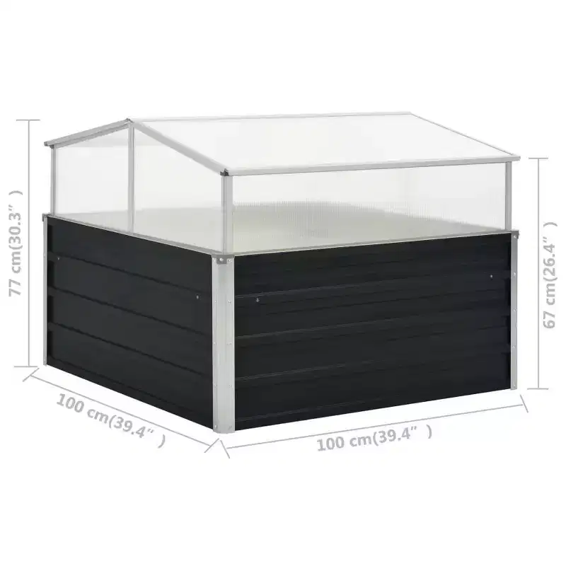 vidaXL Garden Planter Weathered steel Weathering steel 39.4x39.4x30.3 in