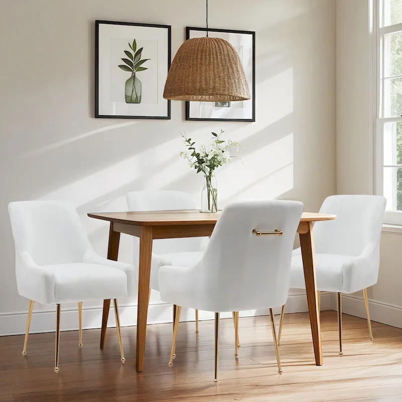 Tufted Velvet Upholstered Dining Chair Set of 2