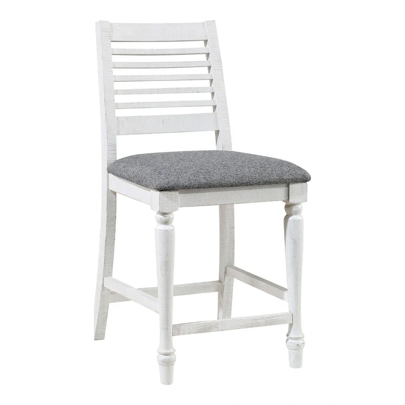 Ionessa Farmhouse Antique White Wood 5-Piece Counter Height Dining Set by Furniture of America