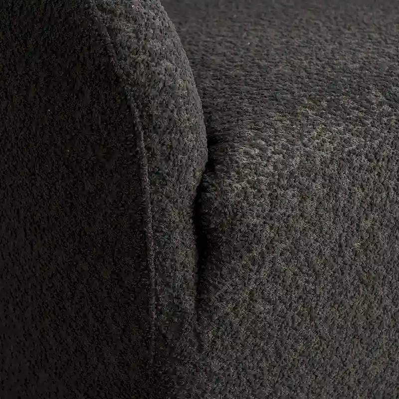 KINWELL 32 W Boucle Upholstered Swivel Barrel Accent Armchair