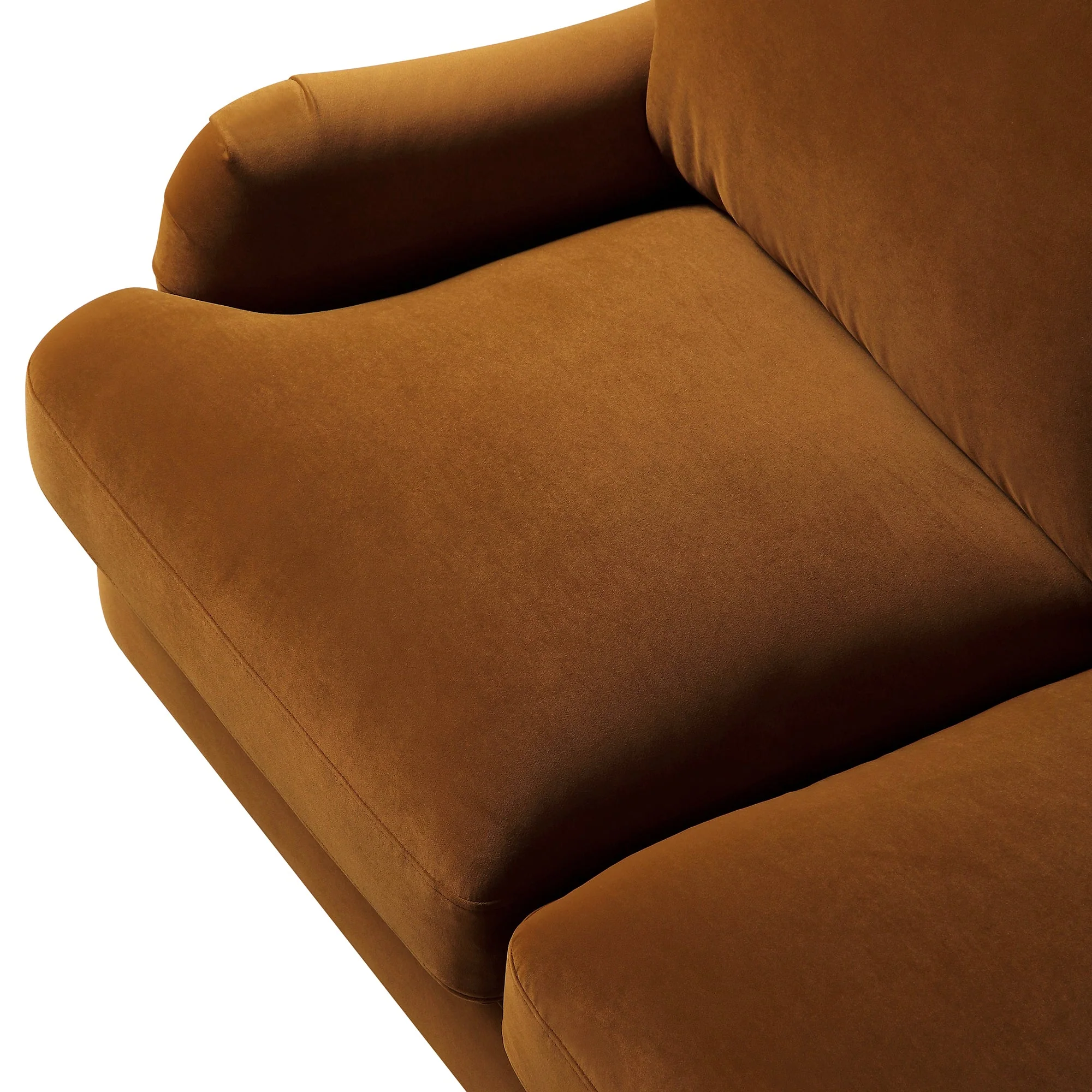 Cinnamon Velvet Sofa, 2-Seater