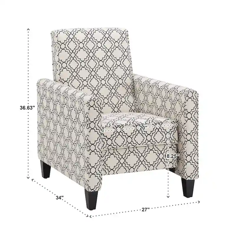 Tabitha Fabric Push Back Recliner by