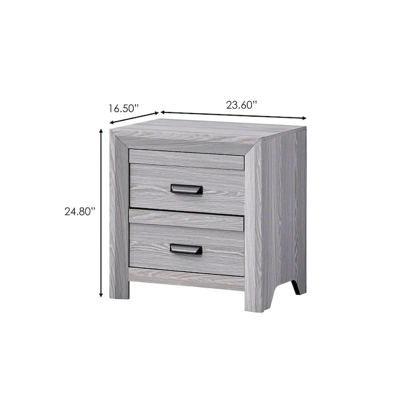 Essa 4 Piece Gray Panel Bedroom Set