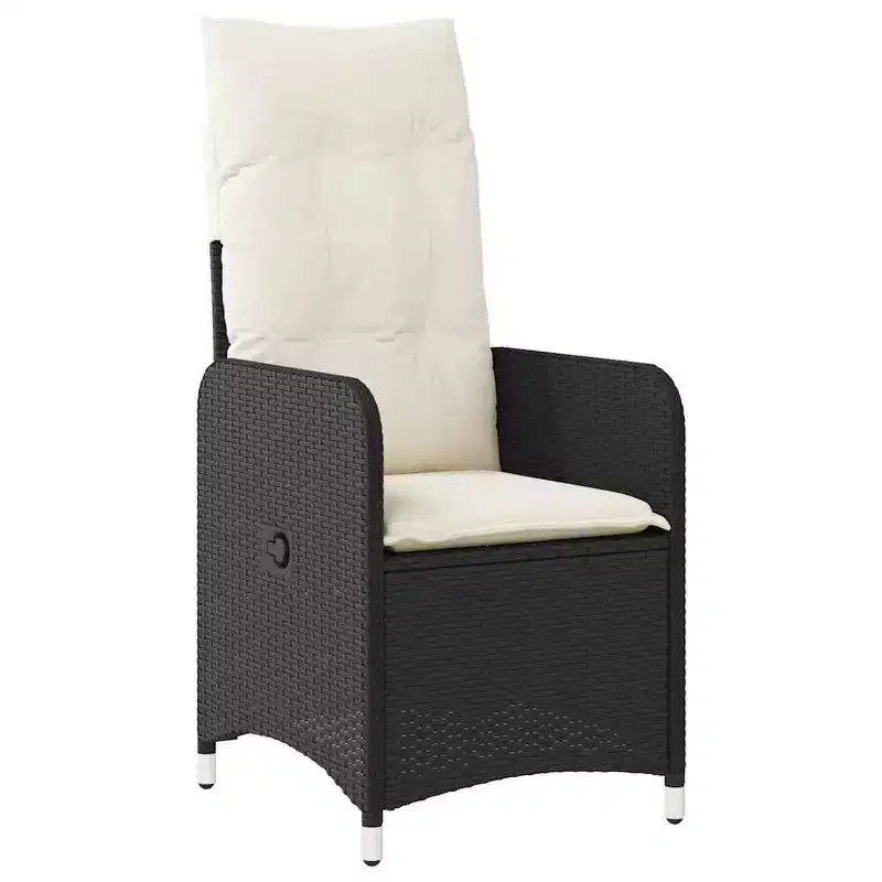 vidaXL Bistro Set Black and Cream White