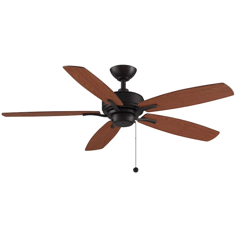 Aire Deluxe - 52 inch Ceiling Fan with reversible Walnut blades - Dark Bronze