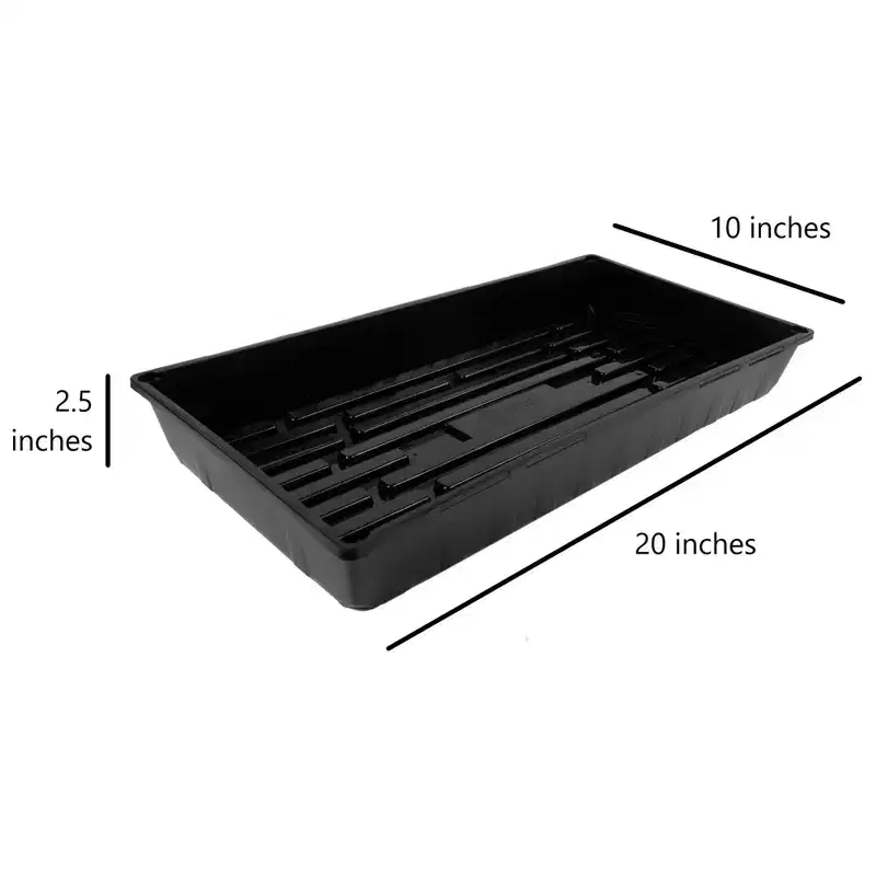 SUNPACK 10 x 20 Mega Plastic Seed Starting Tray, 2.5