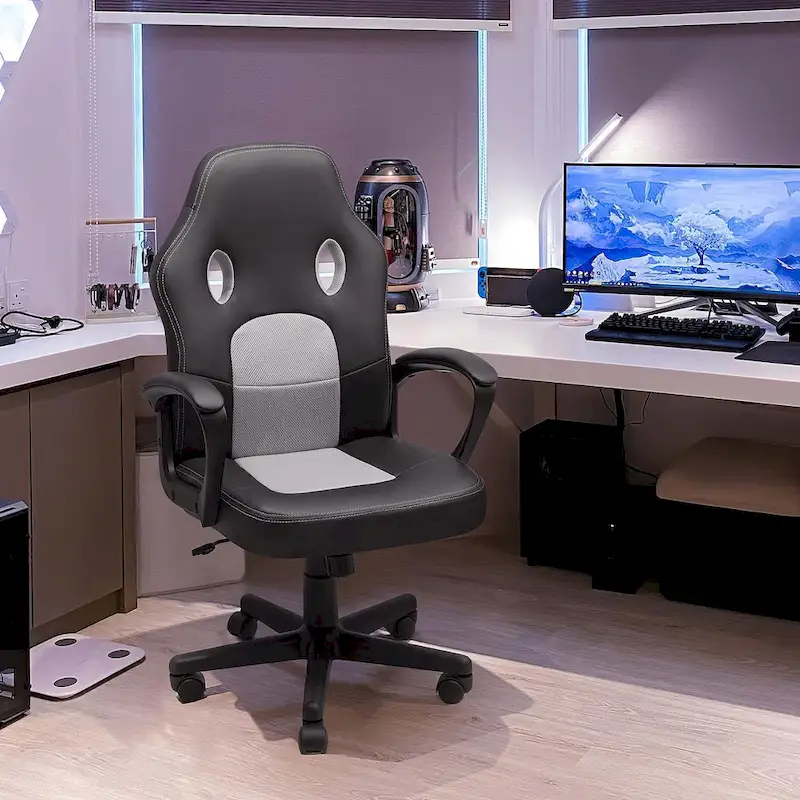 High Back Black Leather Office Gaming Chair