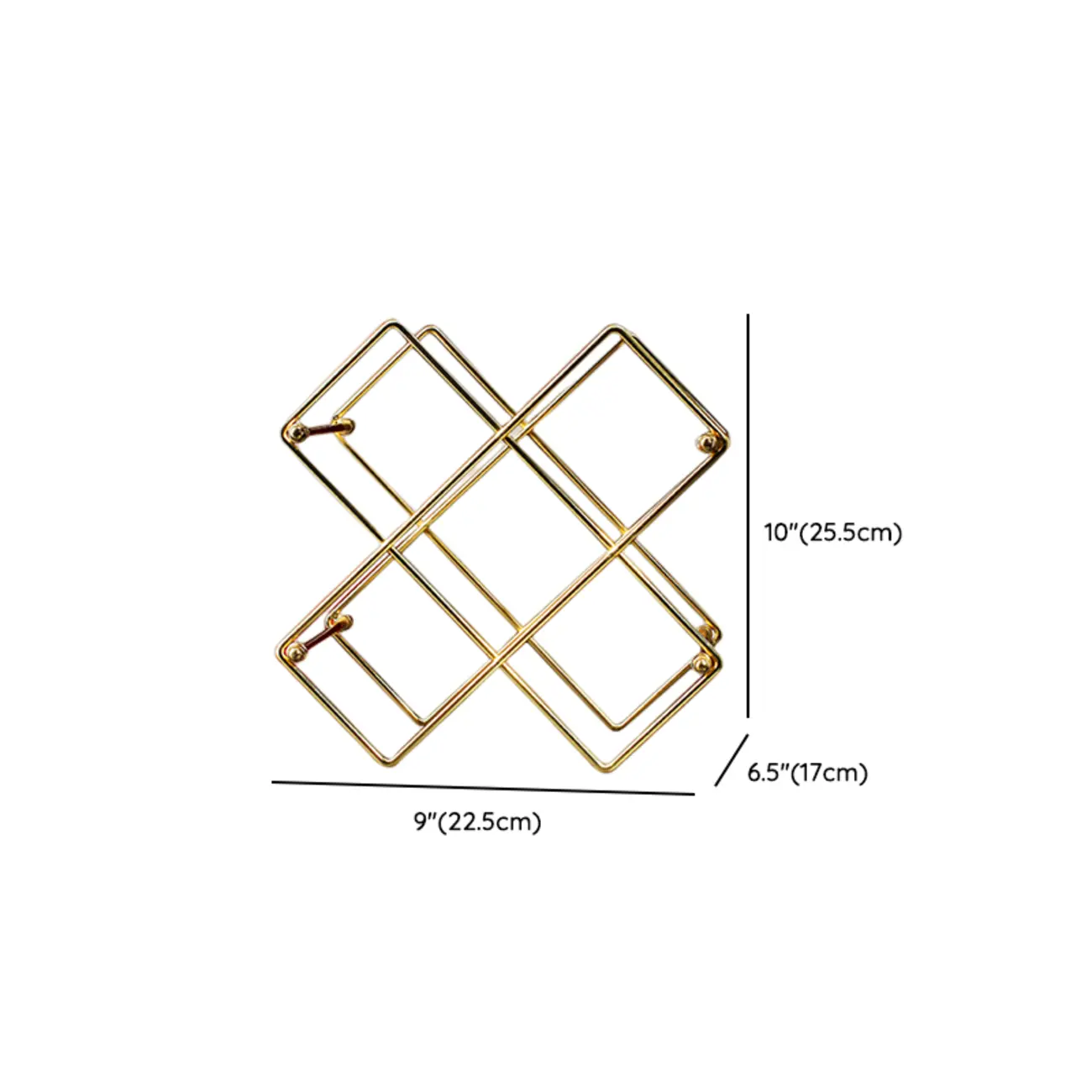 Modern Wine Rack Golden Honeycomb Countertop Bottle Holder