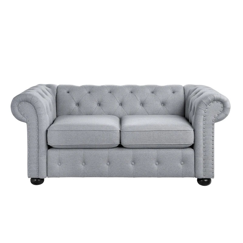 Tufted Chesterfield Loveseat Sofa