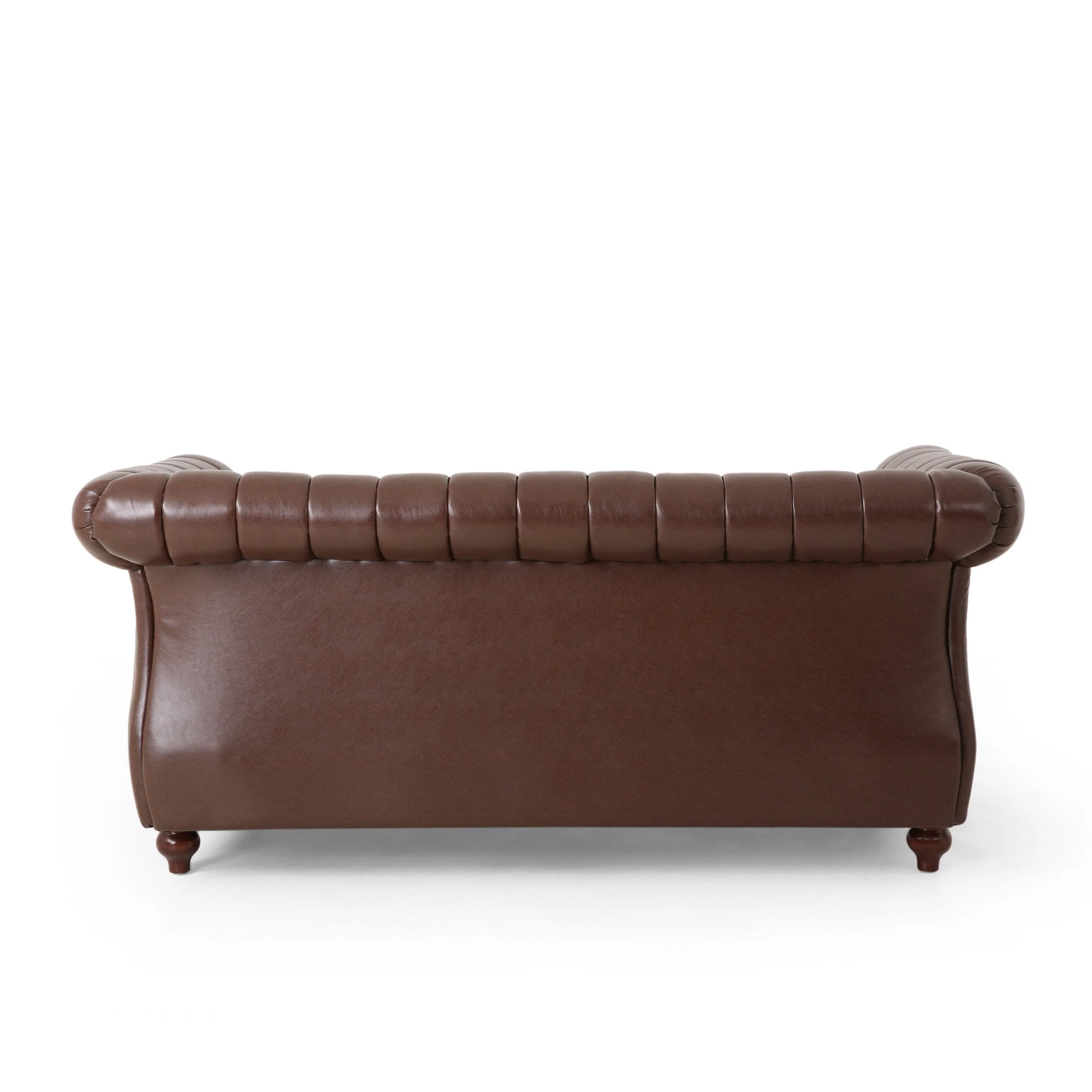 Modern Glam Channel Stitch Loveseat with Nailhead Trim - NH575413