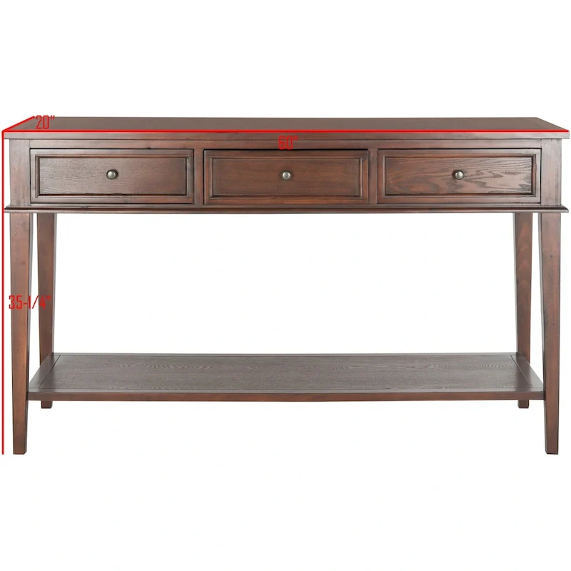 SAFAVIEH Thea Sepia Console - 60 x 20 x 35.4 - 60Wx20Dx35H