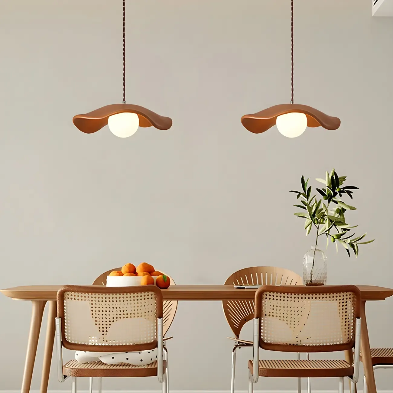 Modern Resin Green Saucer Pendant Light Kitchen