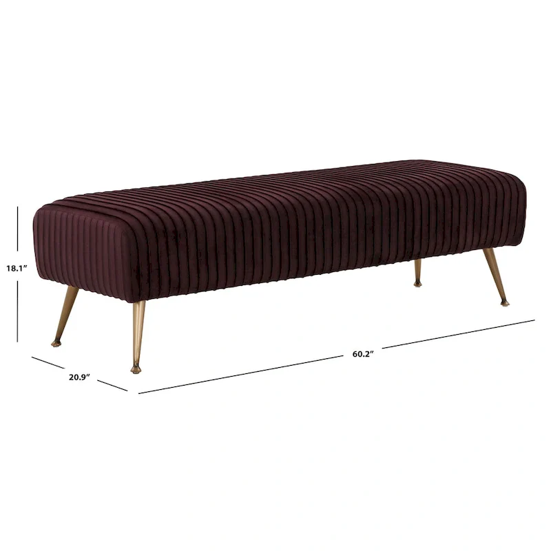 Contemporary Velvet Bench 60