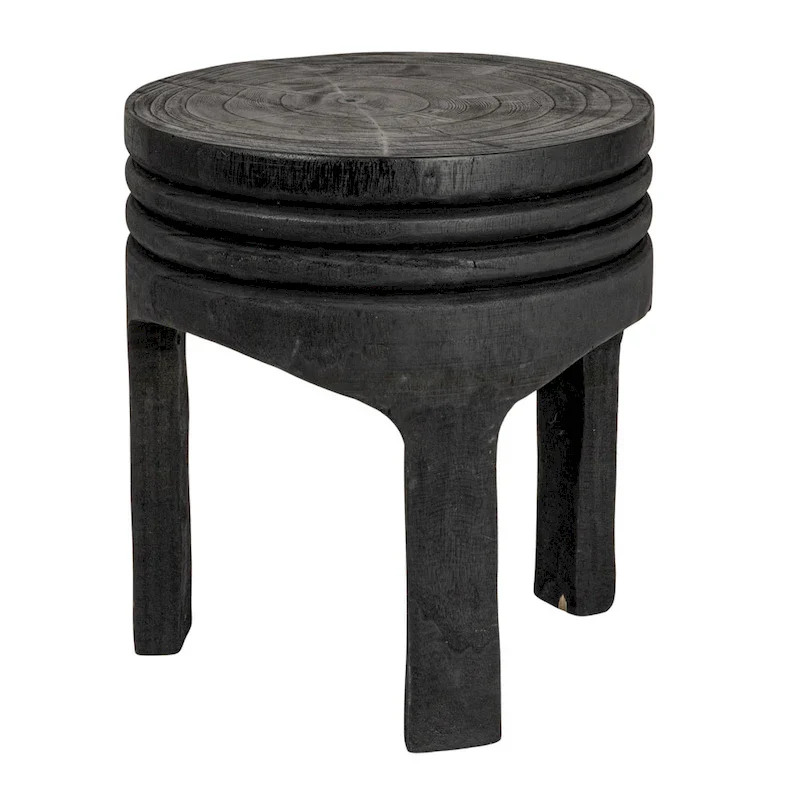 Paulownia Wood Carved Stool